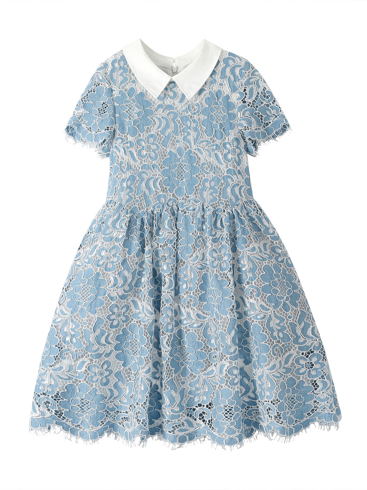 Blue Frost Lace Dress