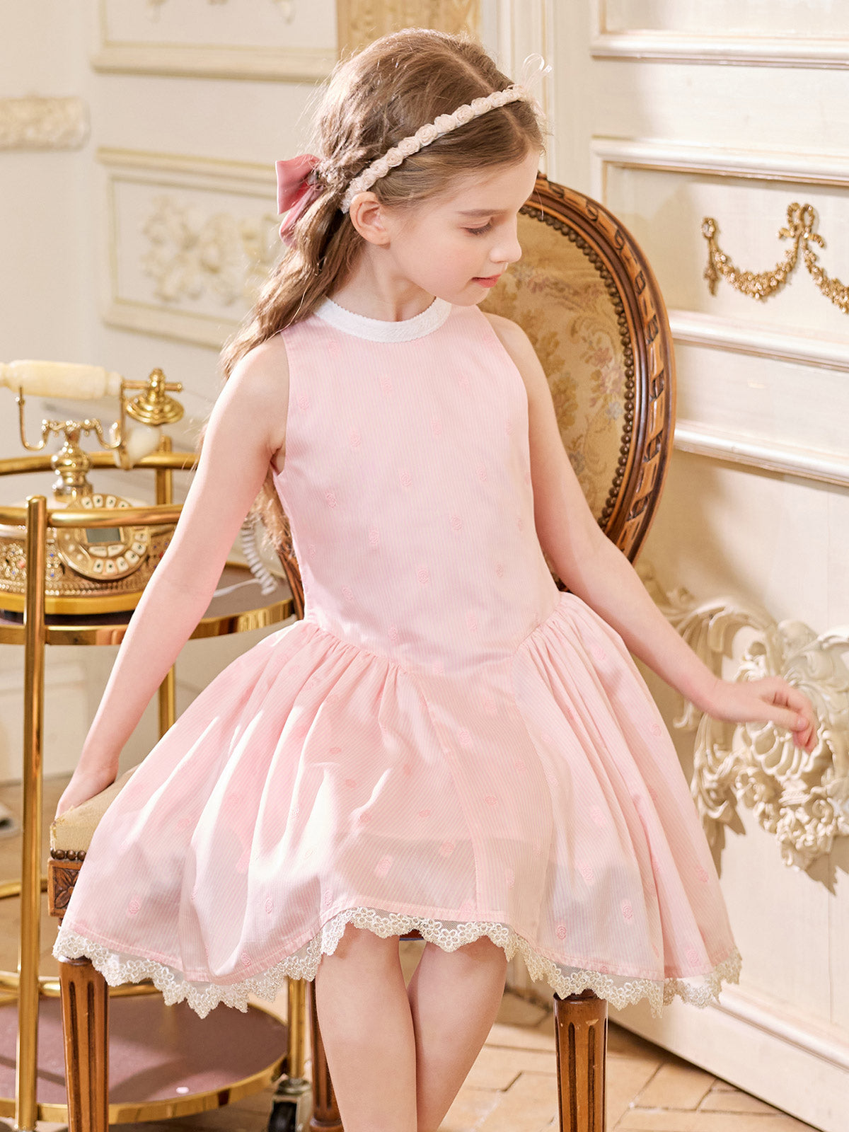 Pink Pleat Dress