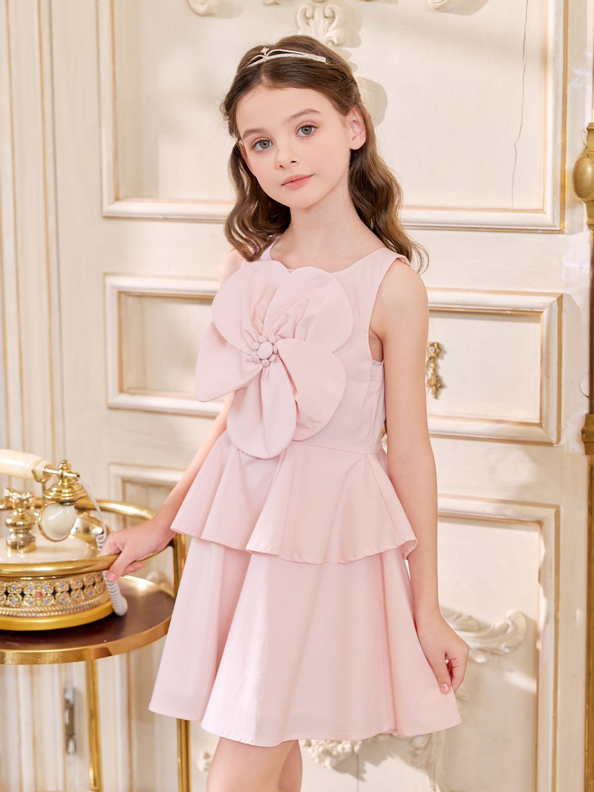 Pink Blossom Peplum Dress