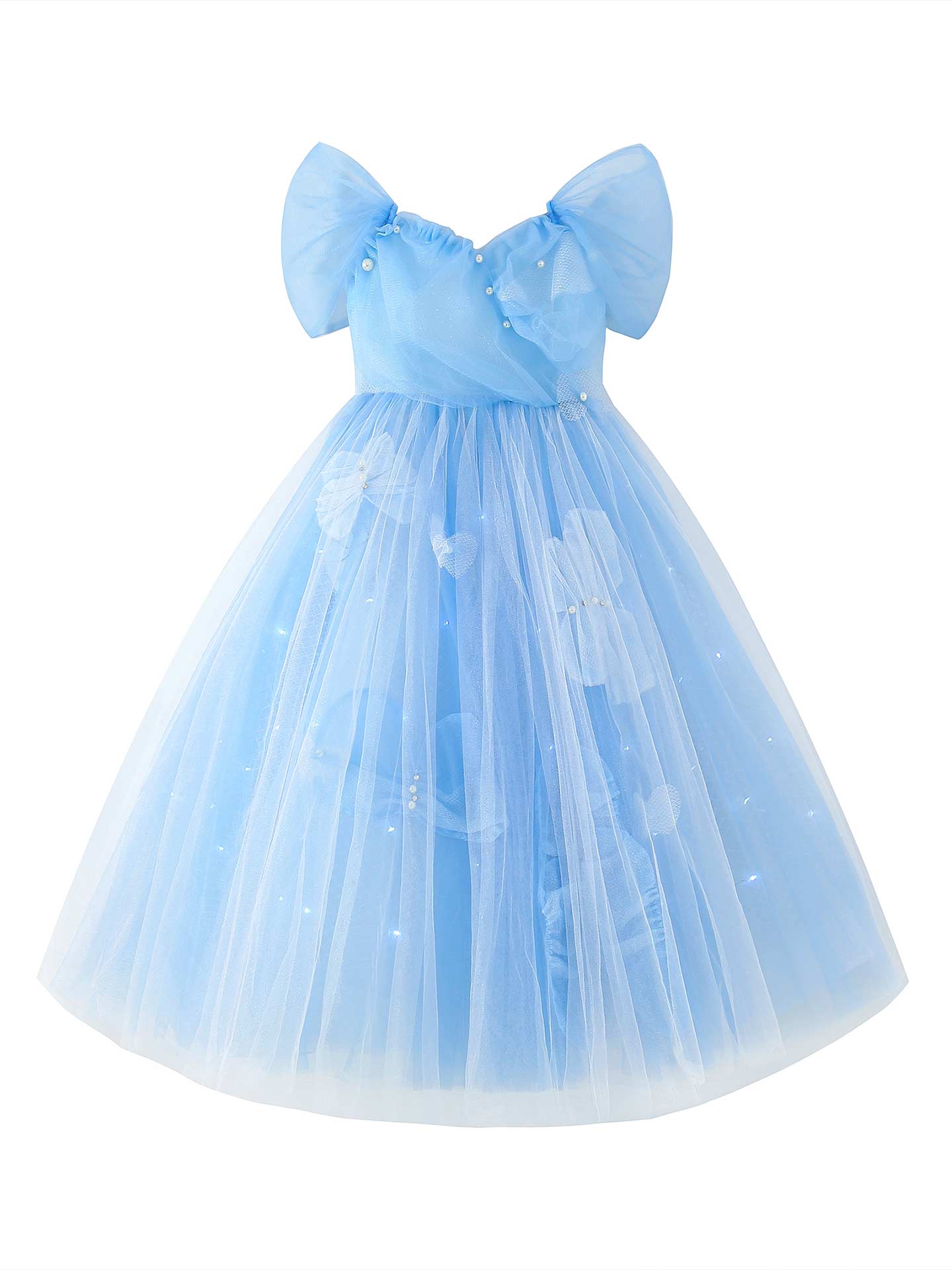 Girls Blue LED Light Up Princess Dress