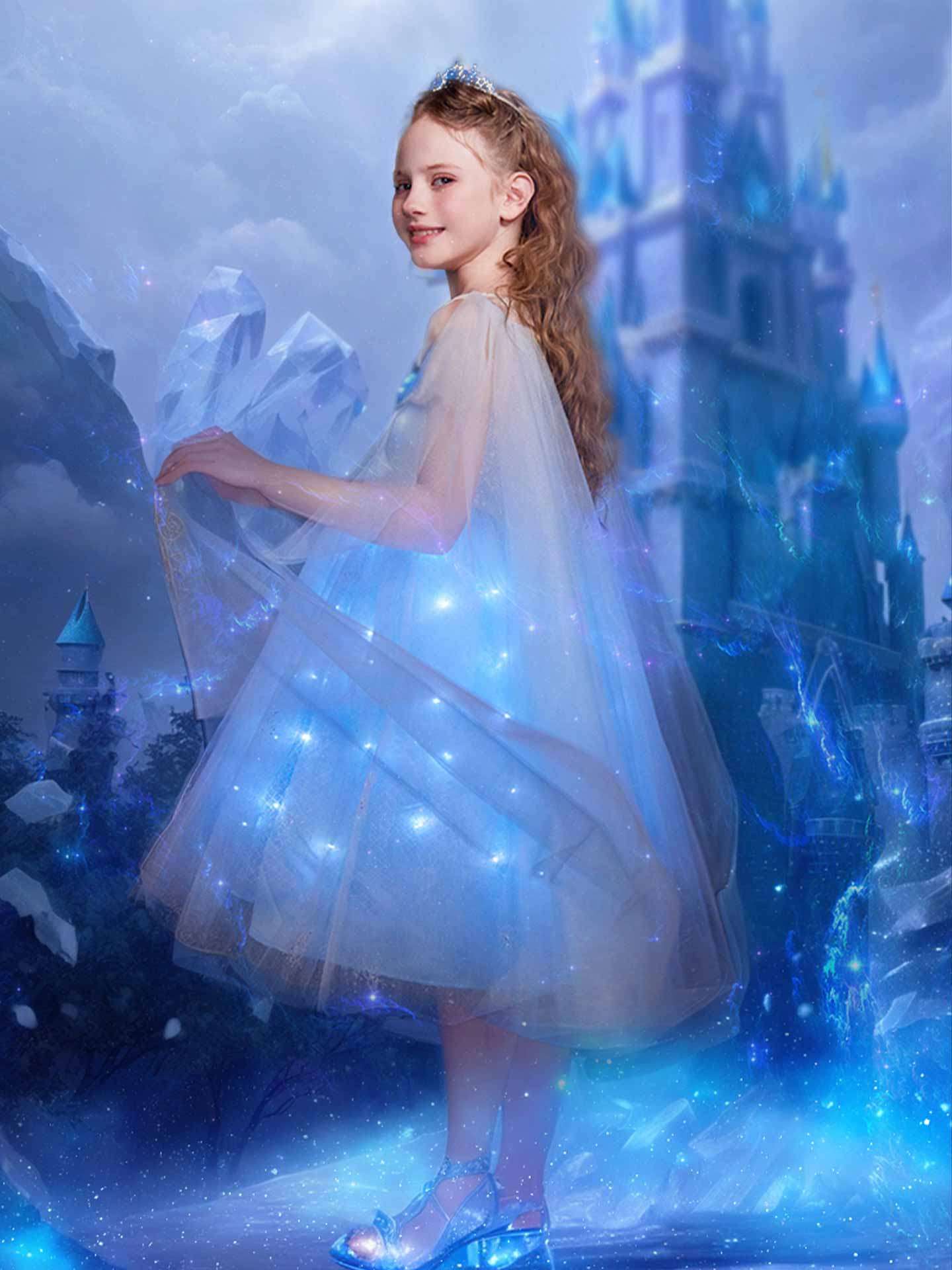 Girls LED Light-Up Magical Fairy Tale Gown