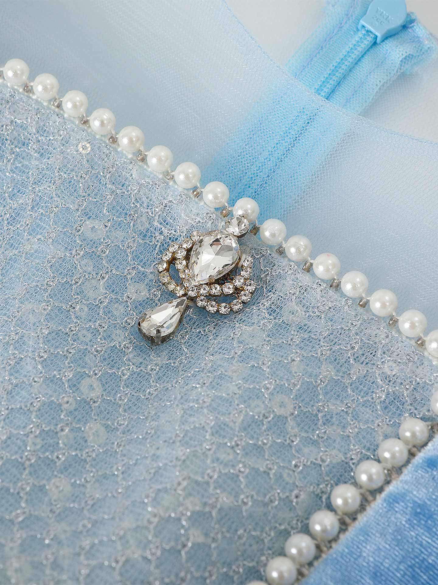 Girls' Winter Princess Dress with Snowflake Cape