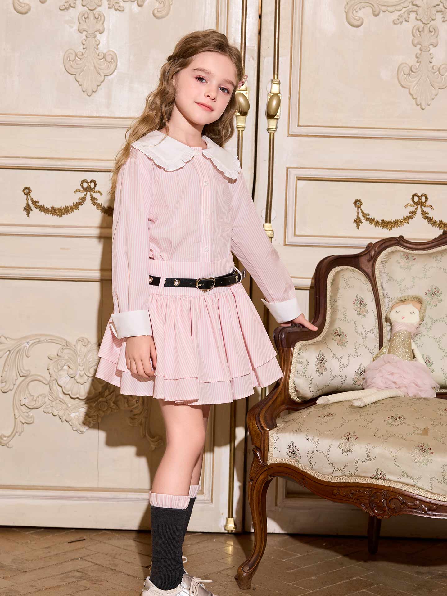 Misty Poetry Line Shirt Skirt