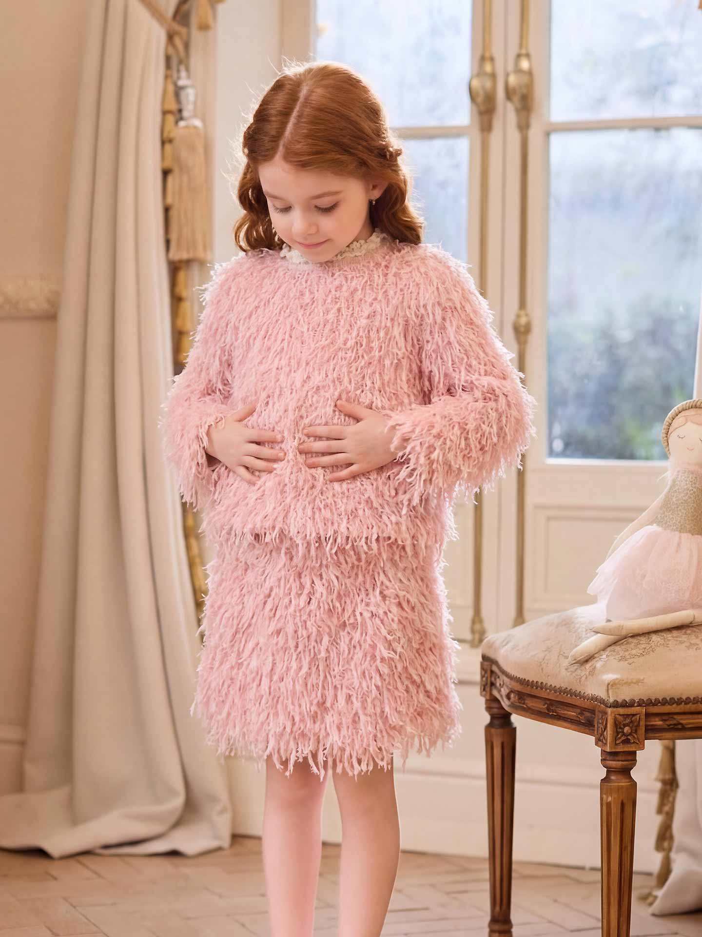 Pink Fuff Dance Dress Set