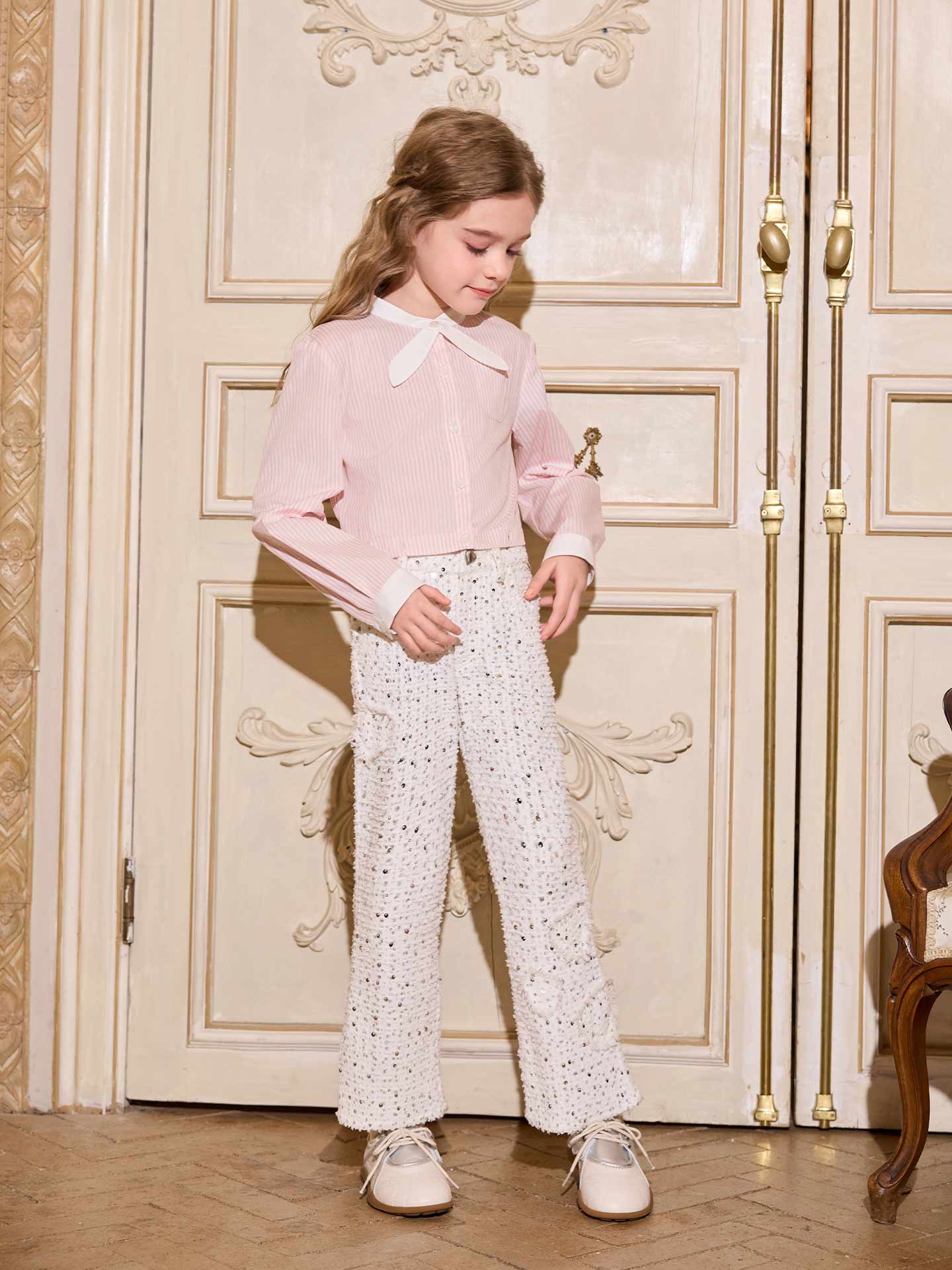 Starry Illusion White Jeans