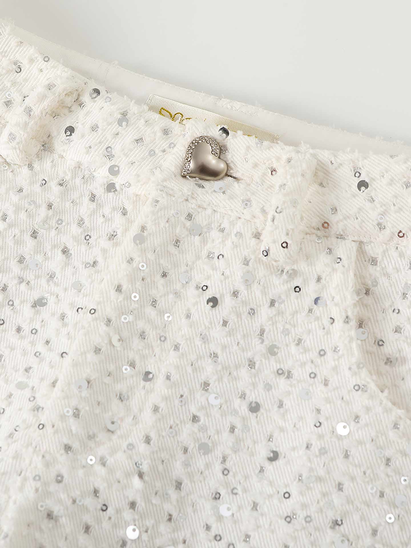 Starry Illusion White Jeans