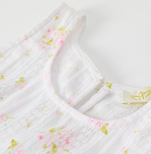 Floating Tiered Volume detail on the Blush Garden Tulle Dress