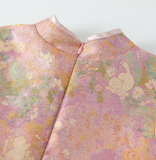 Back brocade yoke and collar finish