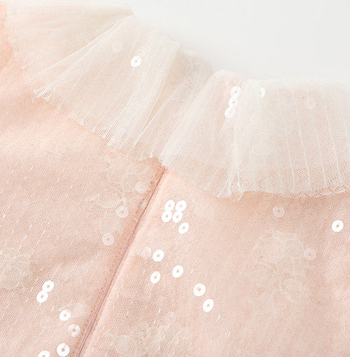 Comfortable A-Line Shift detail on the Blush Lace Glow Shift Dress