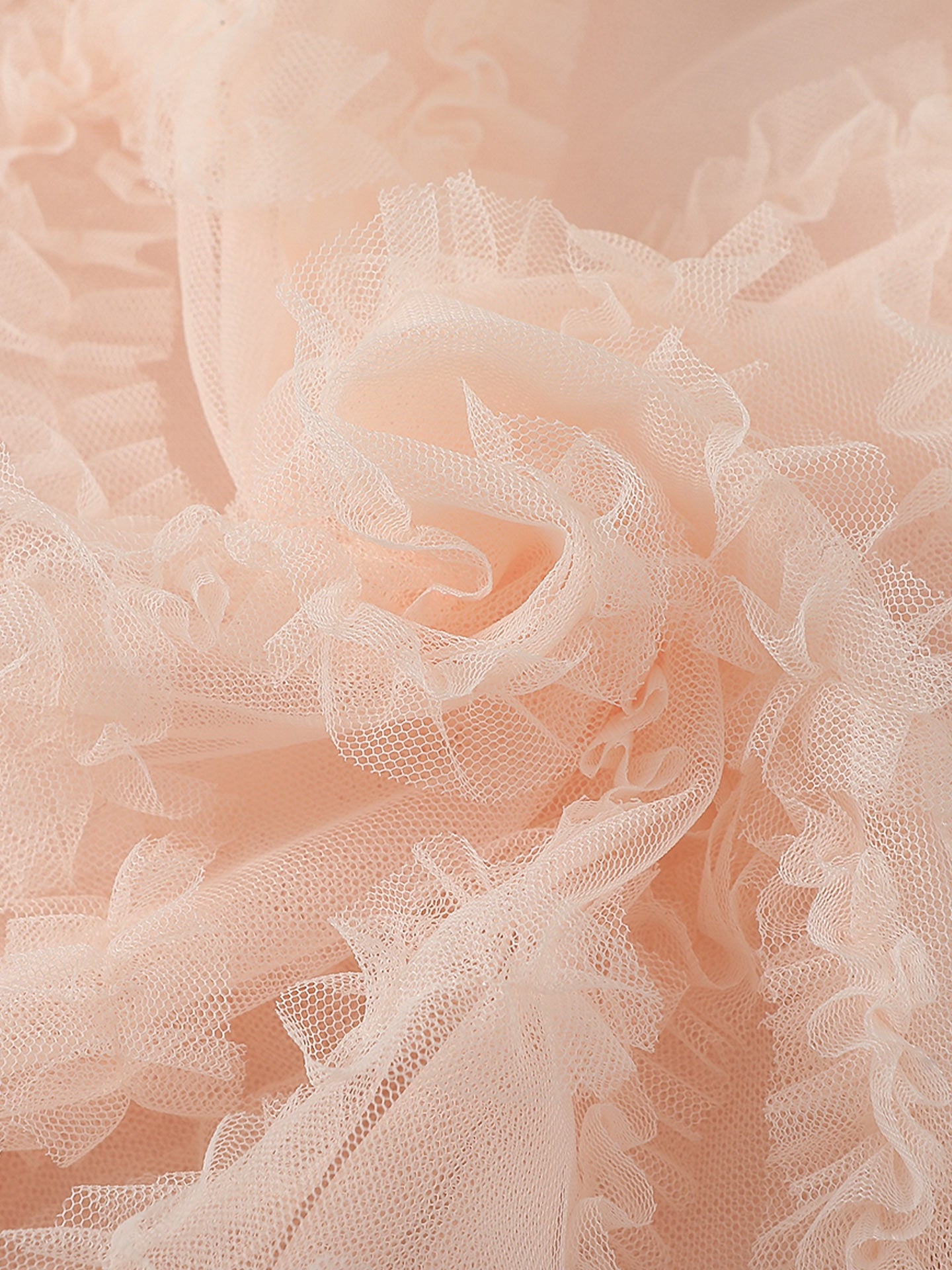 Front product view of the Blush Velvet Bow Tulle Dress