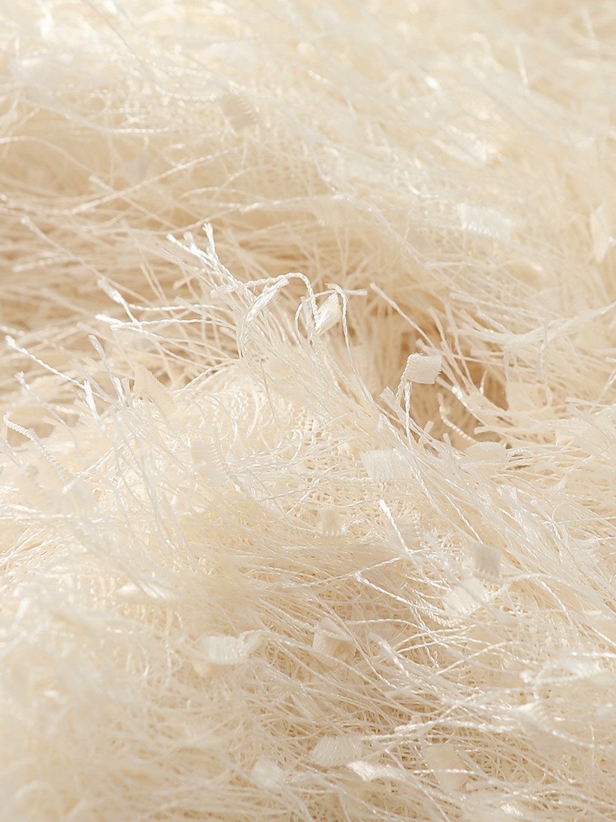 Front product view of the Ivory Fringe Glow Dress