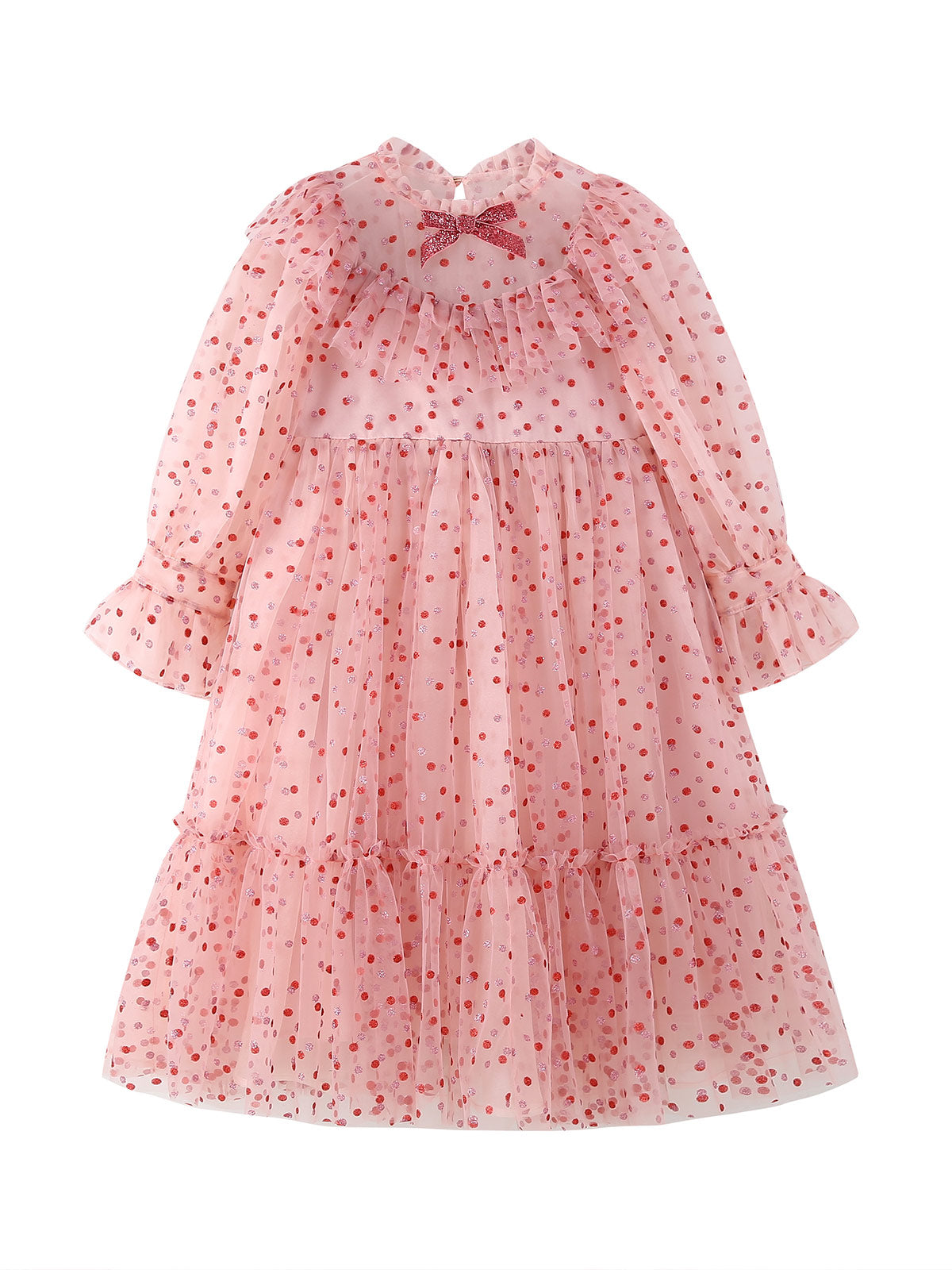 Front product view of the Blush Ruby Sparkle Tulle Dress