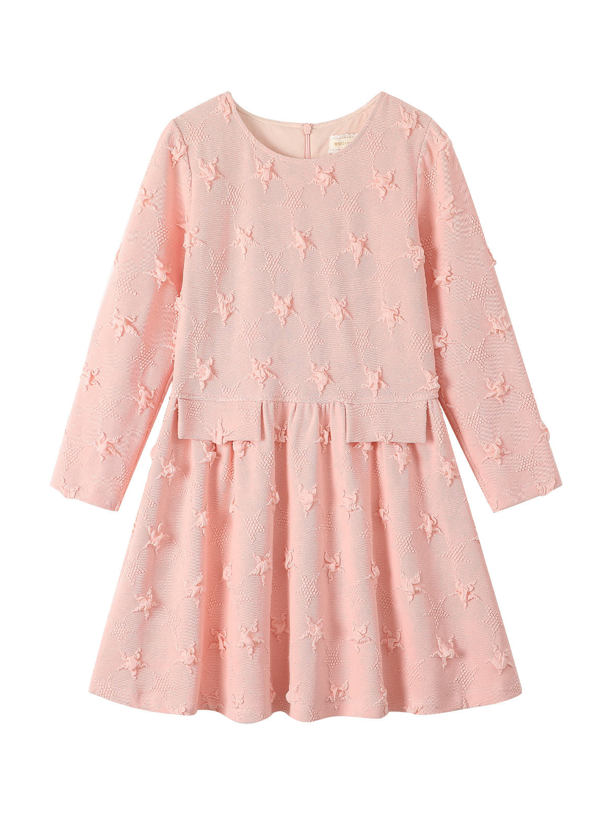Raised Star Jacquard detail on the Blush Star Jacquard Dress