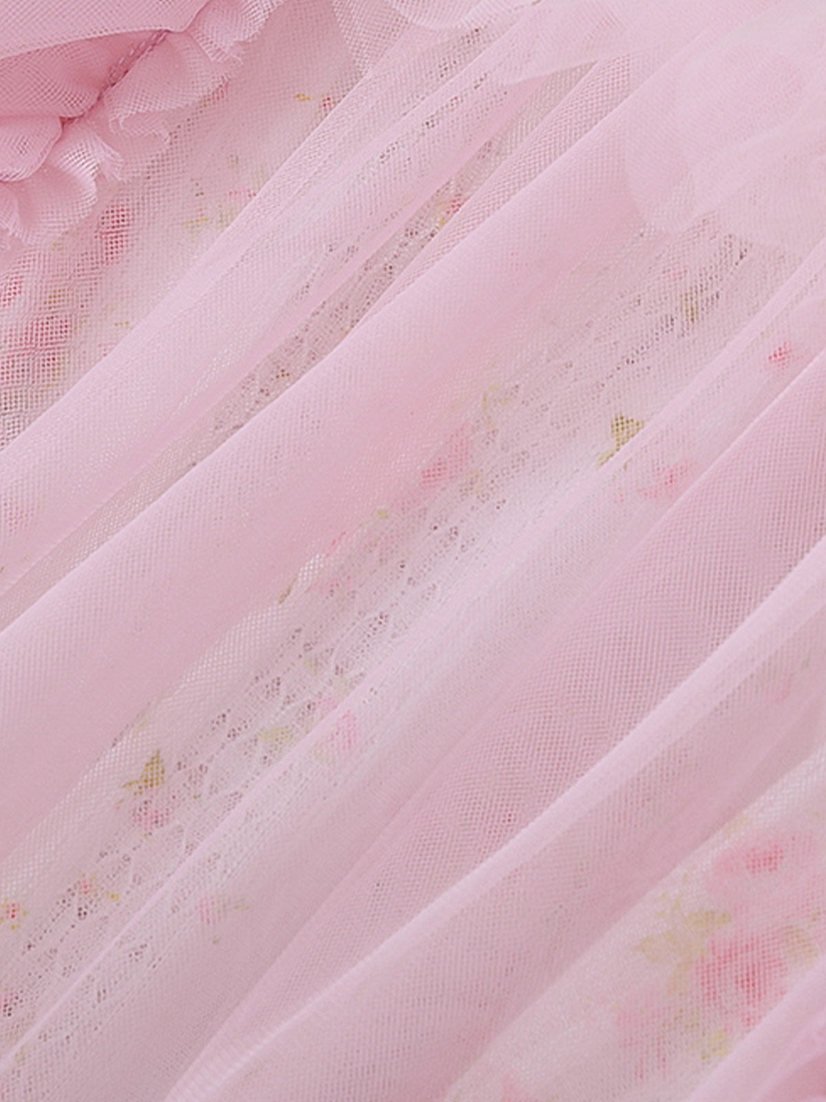 A Garden Beneath Tulle detail on the Blush Garden Tulle Dress
