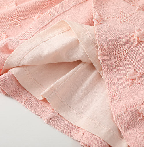 Easy A-Line Movement detail on the Blush Star Jacquard Dress