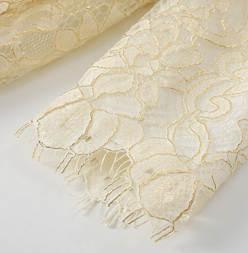 Softly Defined Waist detail on the Ivory Gilt Lace Collar Dress