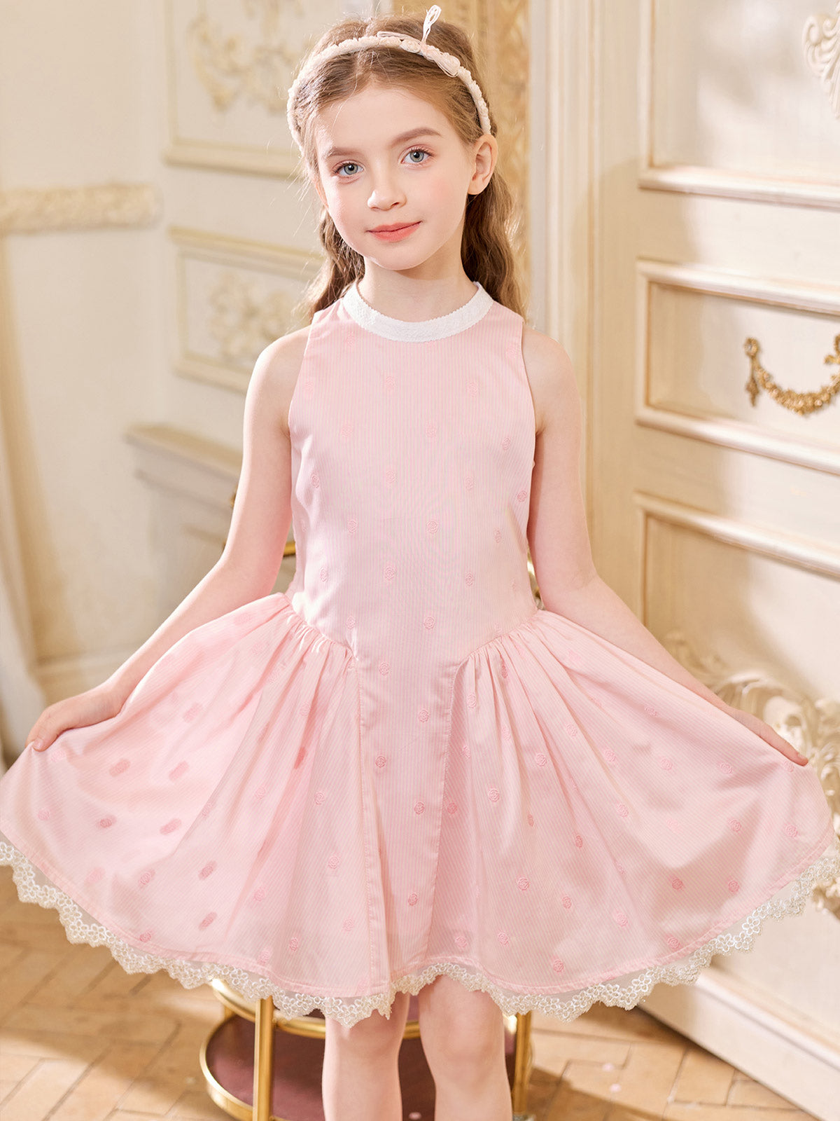 Pink Pleat Dress