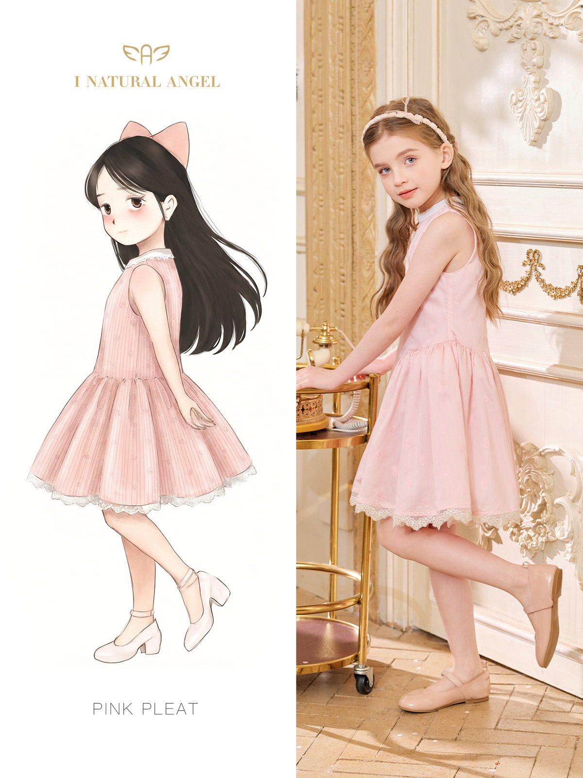 Pink Pleat Dress