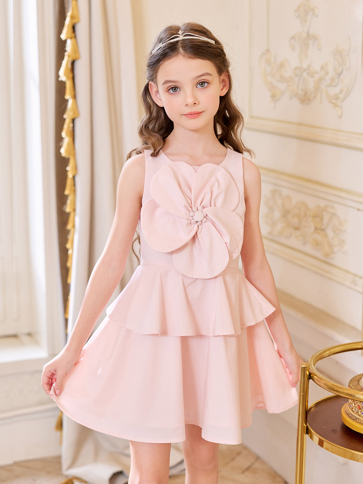 Pink Blossom Peplum Dress