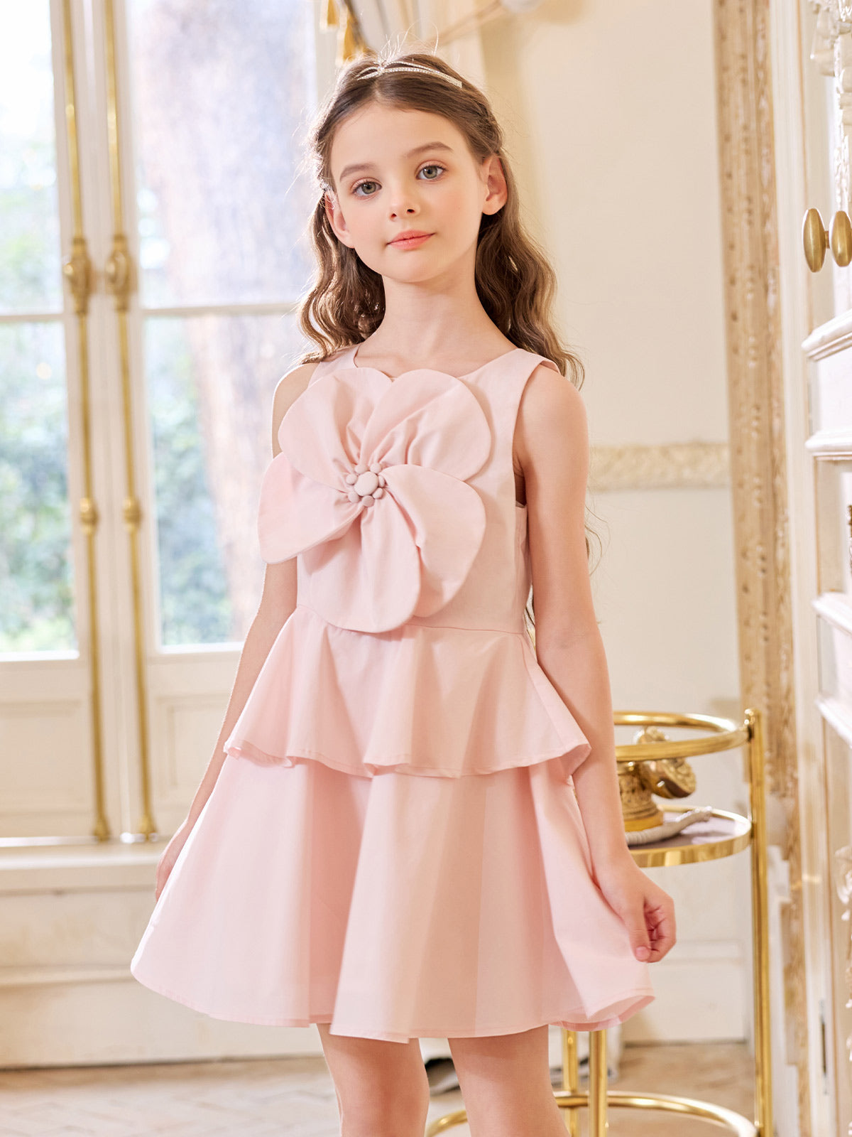 Pink Blossom Peplum Dress