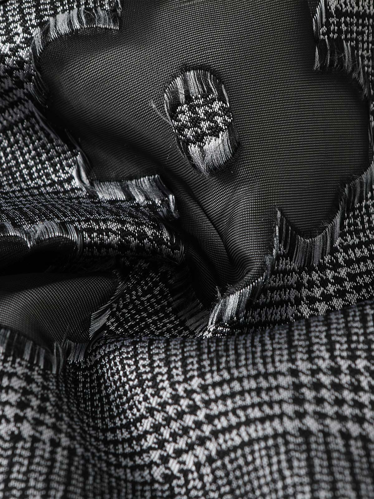 Noir Blossom Smocked Plaid Dress