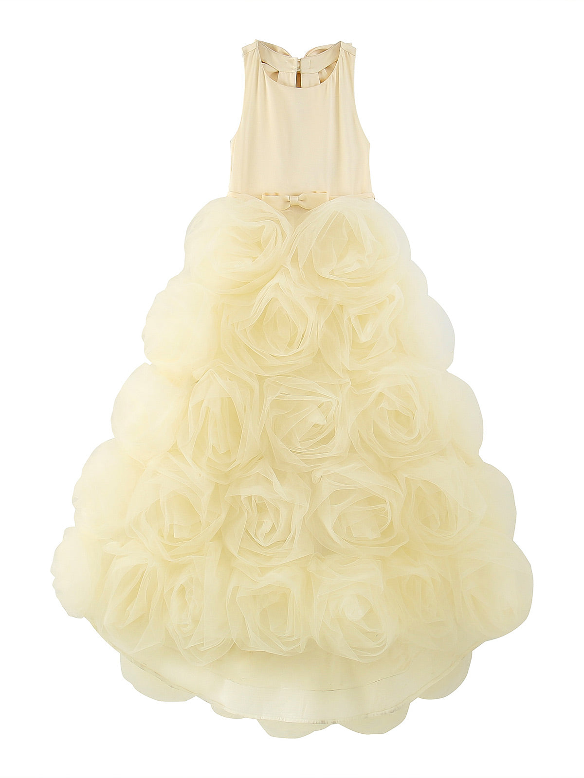 Luxury Cream Rose Ballgown