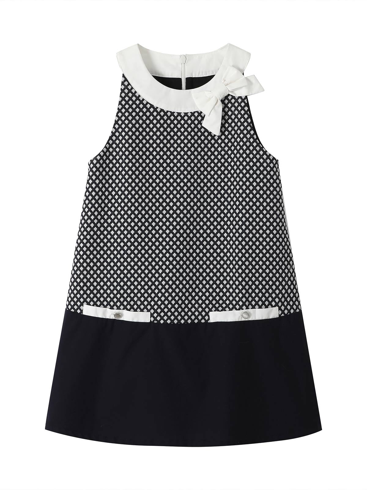 Bow Jacquard Shift Dress