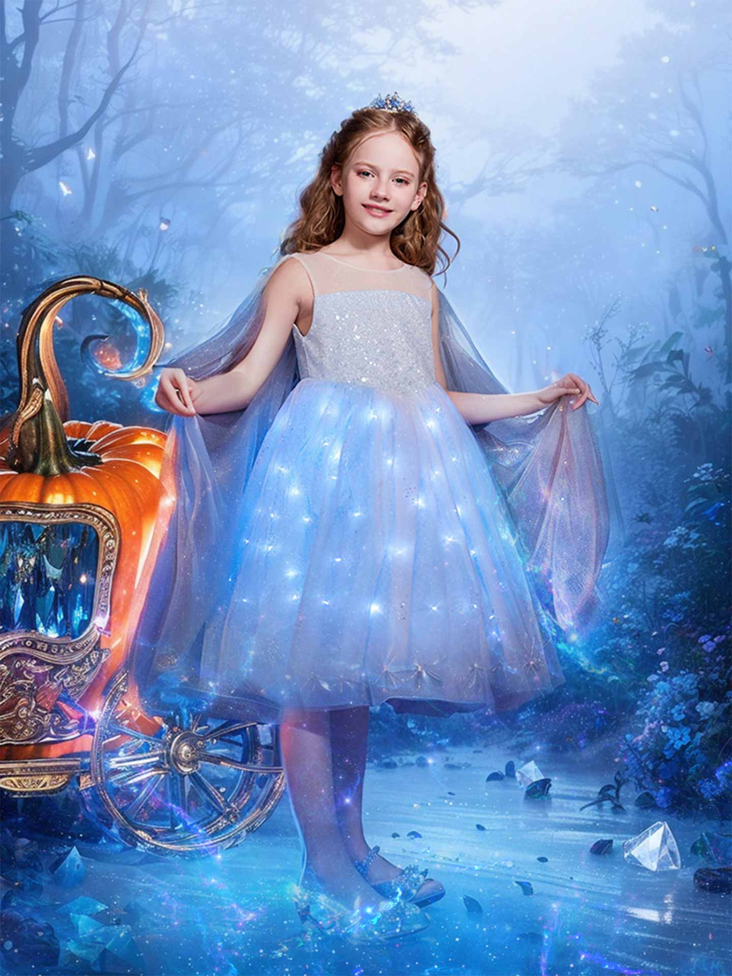 Girls LED Light-Up Magical Fairy Tale Gown