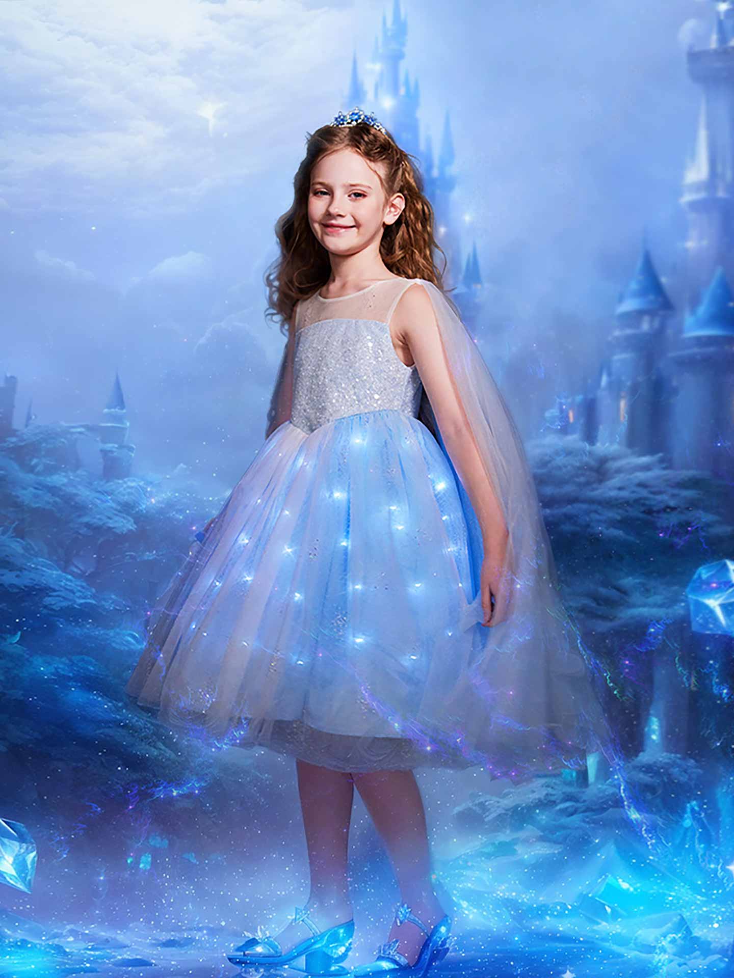 Girls LED Light-Up Magical Fairy Tale Gown