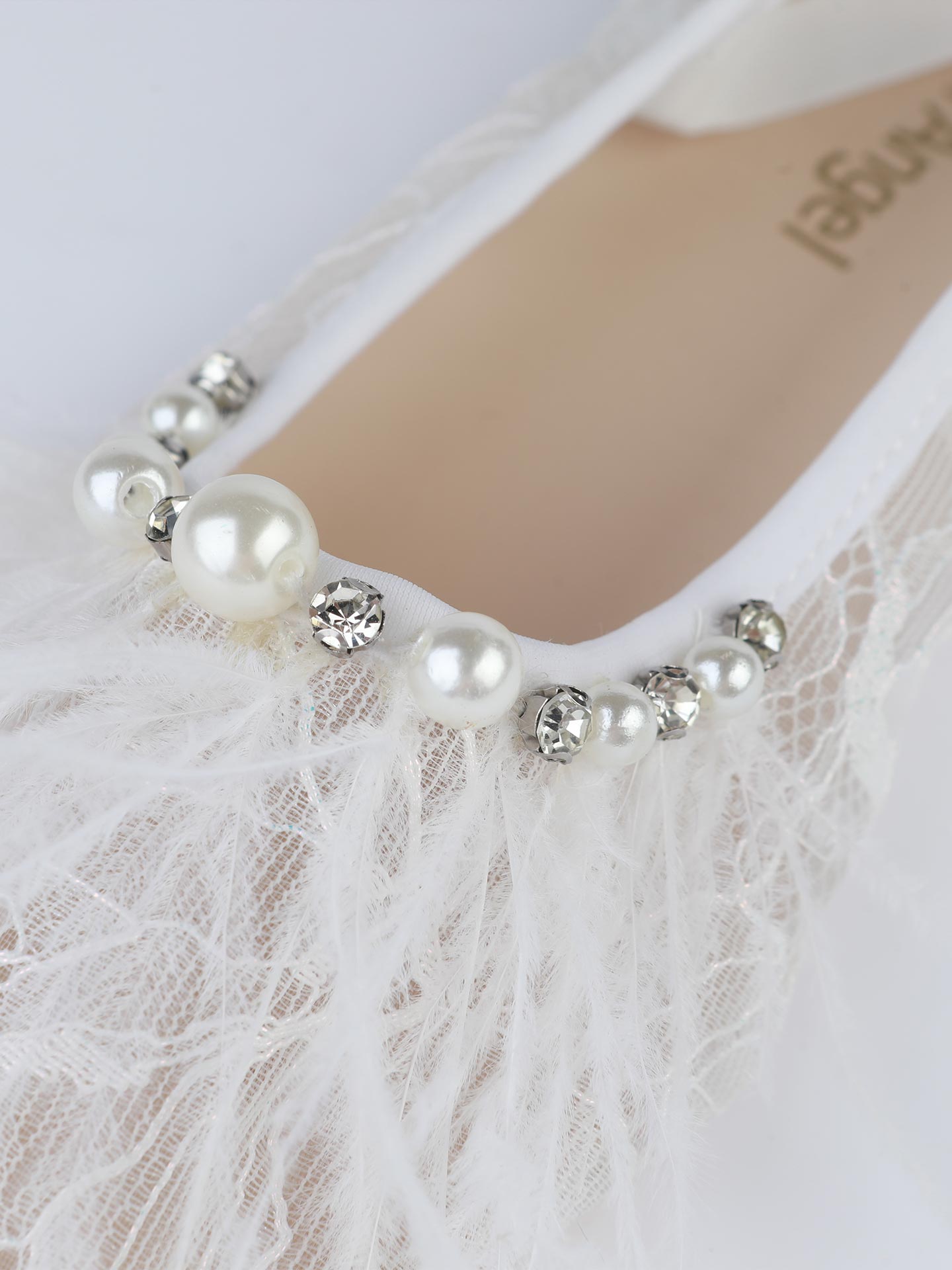 The "Swan Lake" Crystal & Lace Ballet Flats for Girls