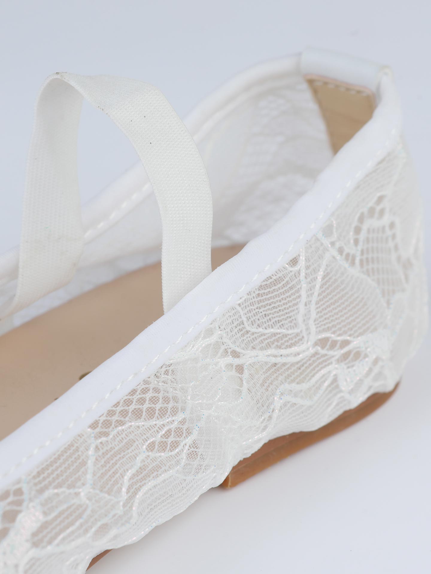 The "Swan Lake" Crystal & Lace Ballet Flats for Girls